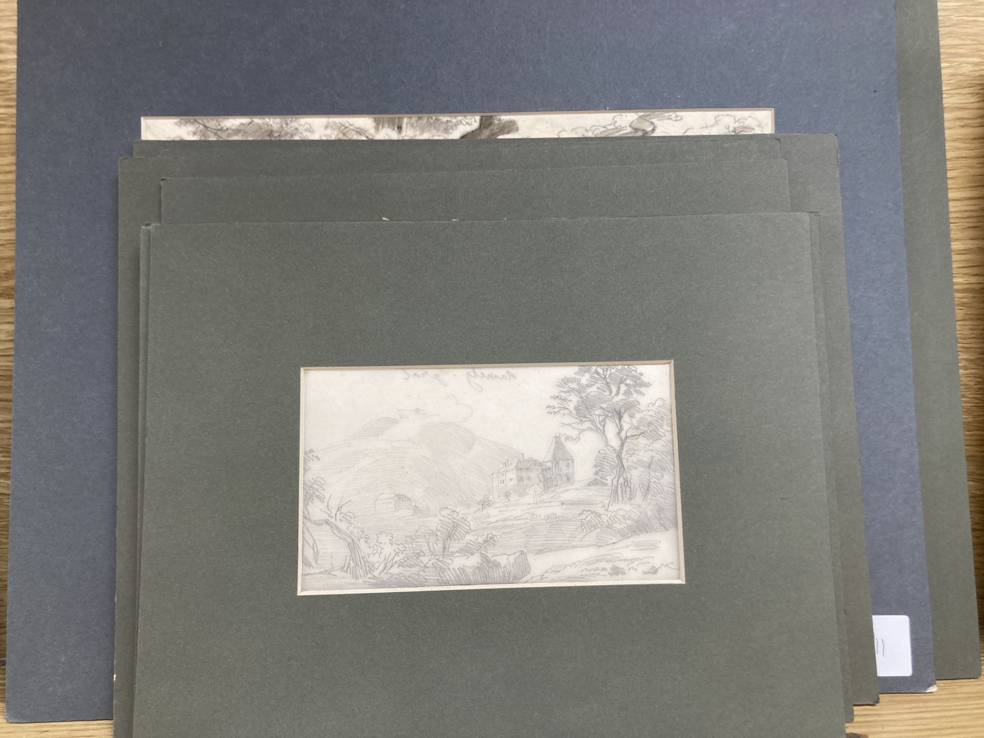 William Henry Bartlett (1809-1854), eleven unframed pencil drawings, Topographical studies, most inscribed See Brief Memoir of W.H.B
